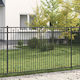 vidaXL Metal Fence Railings in Black Color 1.66x2.0m
