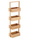 Estia Essentials Επιδαπέδια Ραφιέρα Μπάνιου Bamboo 26x17x88cm Μπεζ