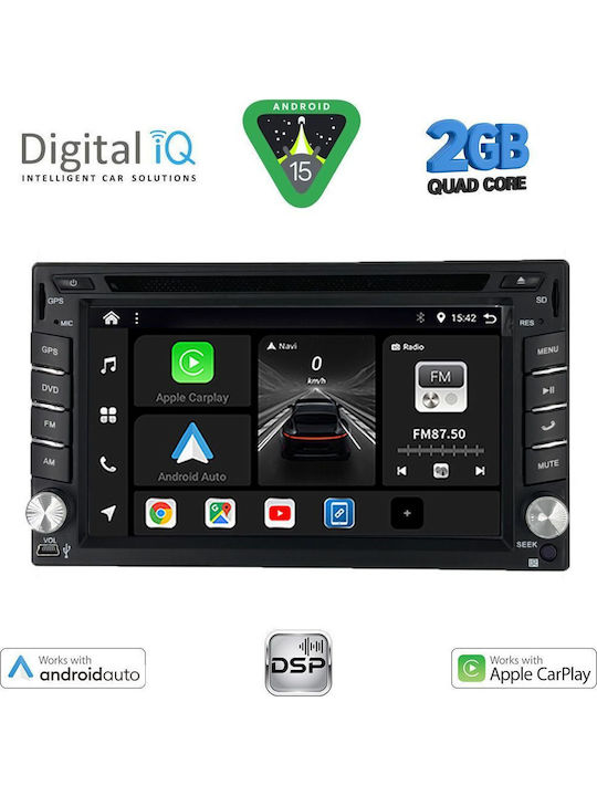 Digital IQ Auto-Audiosystem 2004 (Bluetooth/USB/WiFi/GPS/Apple-Carplay/Android-Auto) mit Touchscreen 6.5"