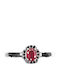 Delicate Natural Ruby Spinel Ring Size 17