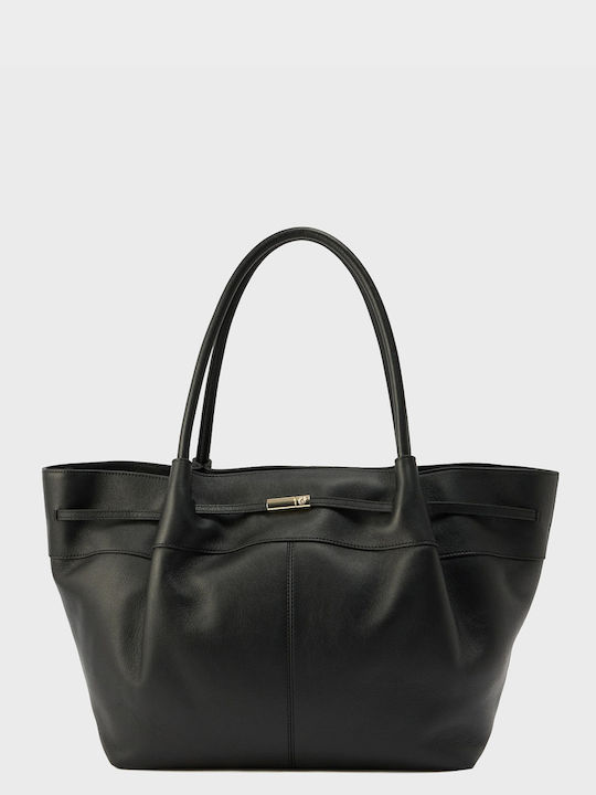 Helya Leather Women's Tote Handbag Black