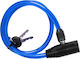Avizar Compact Round Head Anti-theft Cable Key Lock Bicycles Scooters Blue