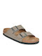 Women's Flat Sandals Beige Narrow Fit