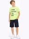 Kinder-Set mit Shorts Sommer 2Stück Light Green