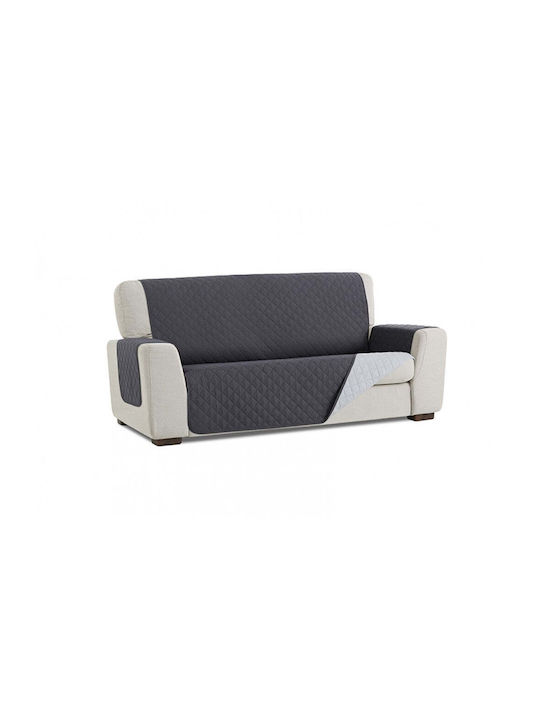 Sofazip Ελαστικό Κάλυμμα Τετραθέσιου Καναπέ Dark Gray - Light Gray 220εκ.