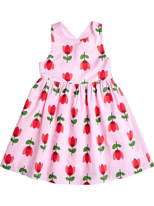 Kinderkleid Blumen Rosa