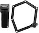 Avizar 76cm Folding Steel Lock Bicycles Motorcycles Black