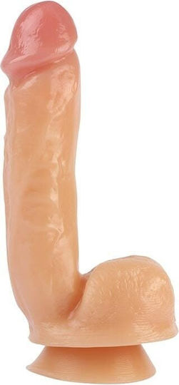 Real Dildo με Όρχεις και Βεντούζα Ροζ