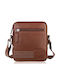 Leather Men's Shoulder / Crossbody Bag Tabac Brown