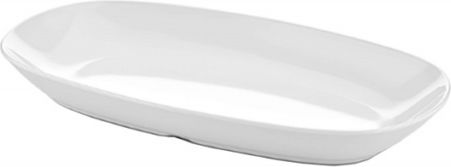 Atlas Melamin Servierplatte Oval Melamin Weiß 24x14cm 1Stück