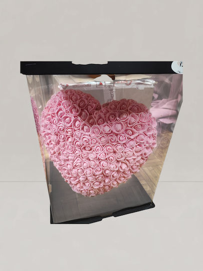 Heart 45cm Pink Roses Memory Foam