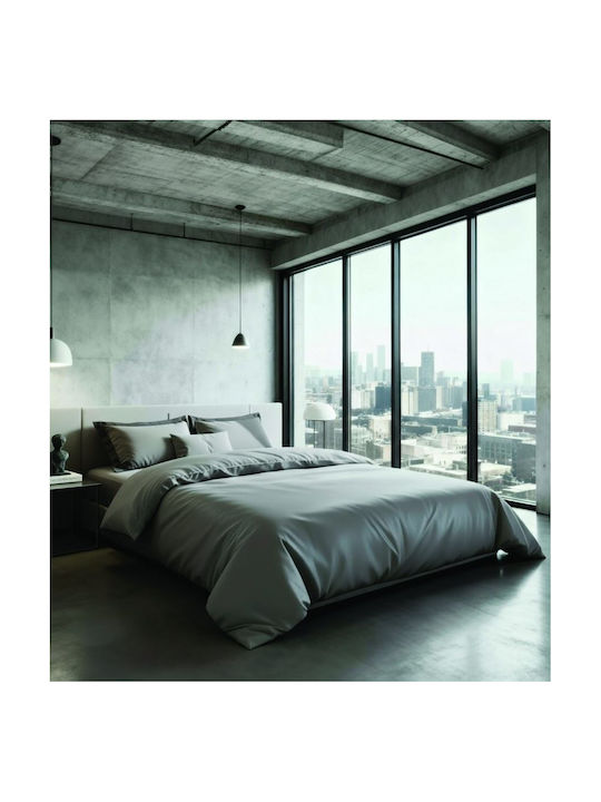 Makis Tselios Home Σετ Μαξιλαροθήκες Oxford Grigio 50x70εκ.