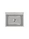 Sanitec Vessel Sink Inox Satin W60xD50cm Gray