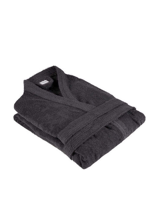 Homelovers Μπουρνούζι με Γιακά Steel Grey 350gr/m²