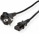Roline Schuko - IEC C13 Cable 3m Μαύρο 19.08.1014