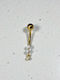 Bauchnabel Piercing aus Vergoldetem Stahl