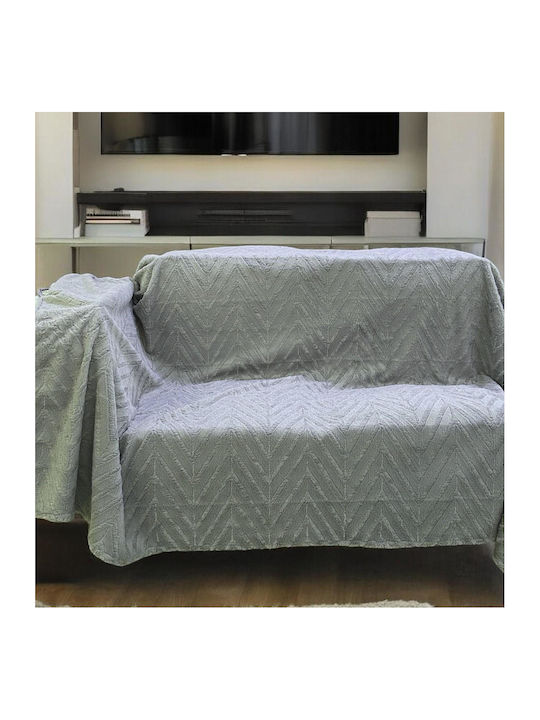 Linea Home Zic Three-Seater Sofa Throw Fur 180x300cm Gray