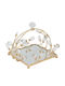 Keskor Metallic Decorative Tray with Mirror 22x21x18cm