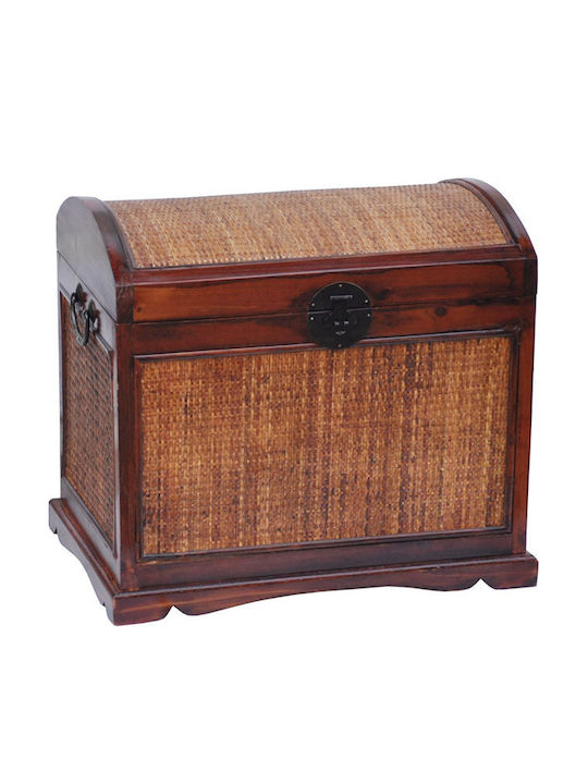 Sinialo Wooden Decorative Trunk Brown 40x27x37cm