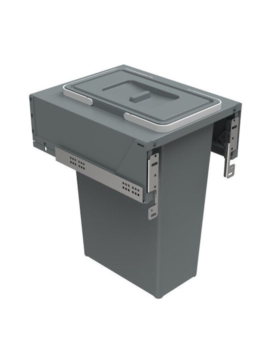 Elletipi Coș de Gunoi Plastic Gri 70lt 1buc