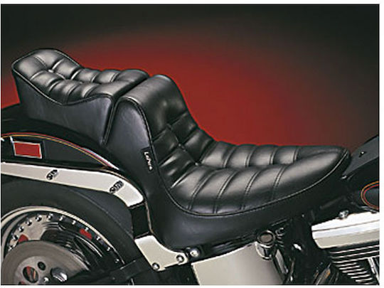 Le Pera Double Driver Passenger Motorcycle Saddle Harley-Davidson Lepera Regal 2-up Seat Pleated