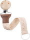 Akuku Premium Pacifier Ribbon from Beige Fabric