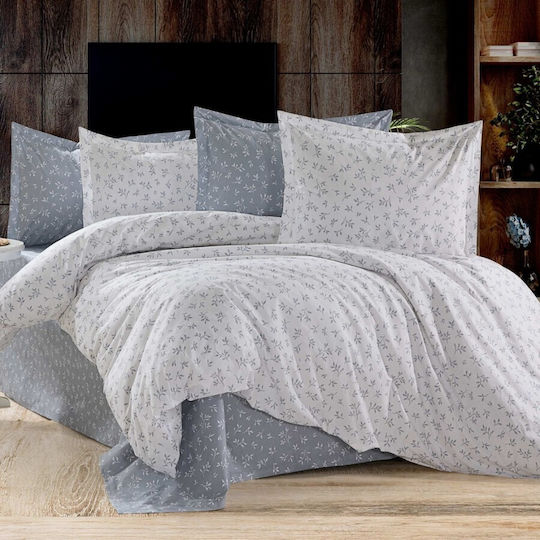 Pucioasa Bettwäsche-Set Überdoppel 240x270cm. Gray 4Stück