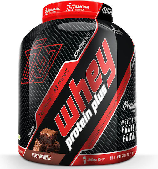 Immortal Nutrition Whey Protein Plus Organic Protein Whey with Flavor Fudgy Brownie 2kg