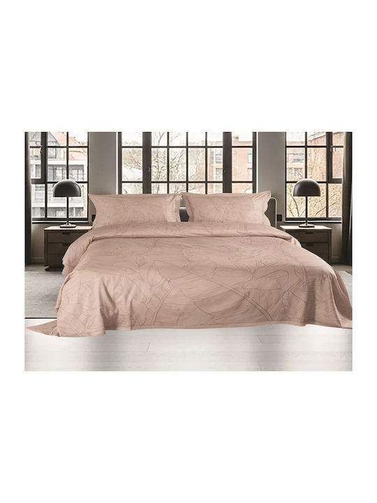 Makis Tselios Home Σετ Σεντόνια Υπέρδιπλα 240x270εκ. Ροζ (4τμχ)