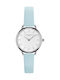 Annie Rosewood Women's Watch with Light Blue Leather Strap