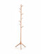 TnS Wooden Coat Rack Brown 42x42x175cm