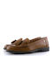 Δερμάτινα Γυναικεία Loafers σε Ταμπά Χρώμα