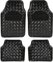 Universal Car Mats Diamond Model Black Chrome Color
