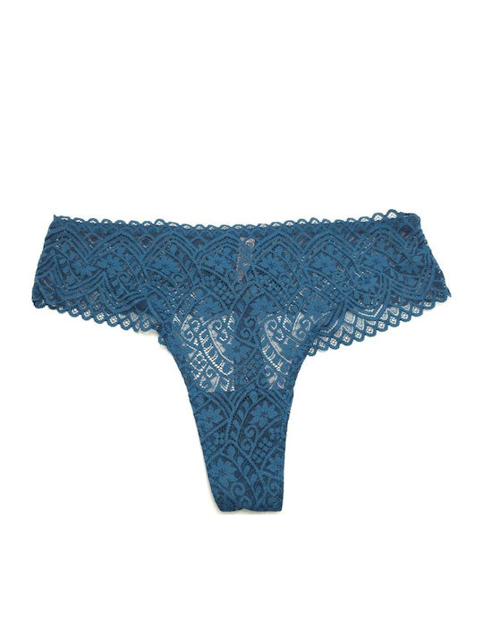Hana Femeie Șir de caractere cu Dantelă Blue