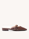 Brown Mule Ballerina Mary Jane Low Heel