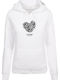 Lang Damen Sweatshirt Kapuzen White