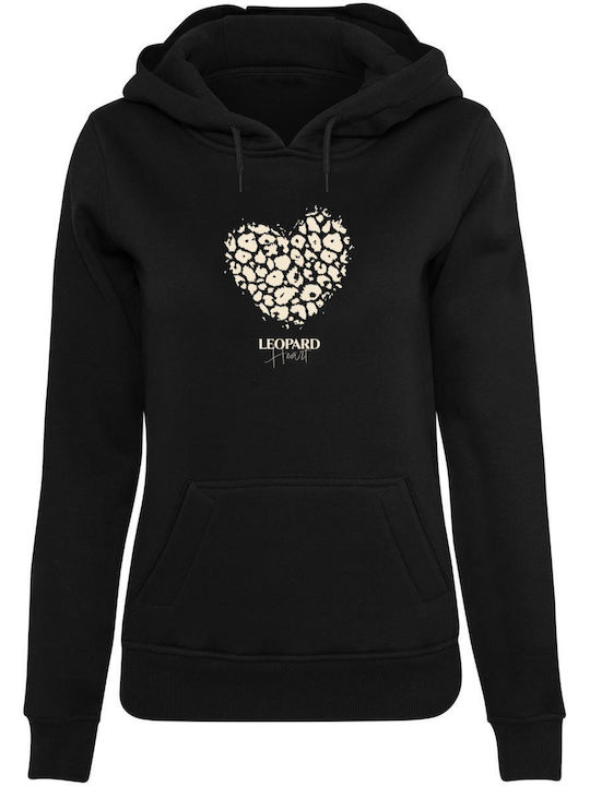 Long Women's Sweatshirt Hooded Black