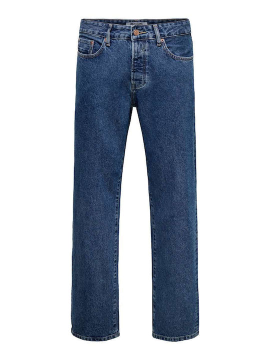 Pantaloni Jeans pentru Bărbați Dark Medium Blue Denim