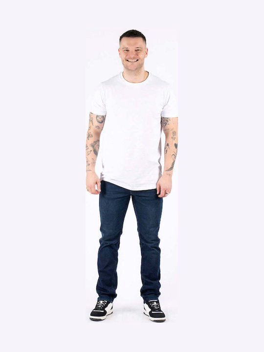 Pantaloni Jeans pentru Bărbați Elastic cu Croială Regular Blue