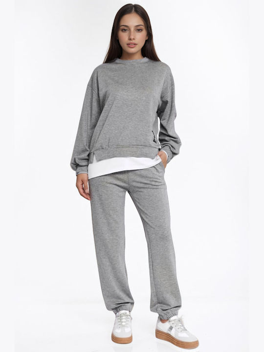 New Collection Σετ Φόρμας Γκρι