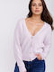 Damen Strickjacke mit Knöpfen Lila