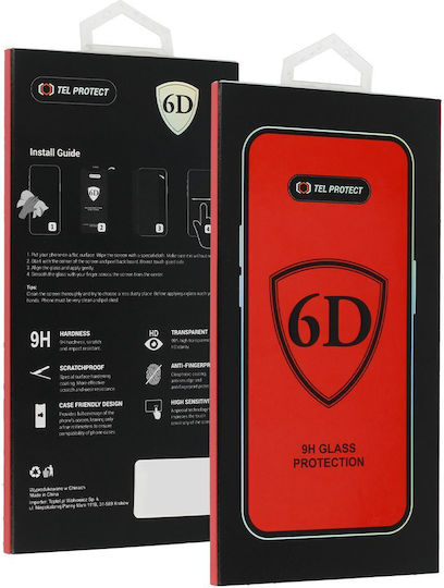 Tel Protect Full Glue 6d Tempered Glass Xiaomi Redmi Note 15/note 15 Pro Plus Black