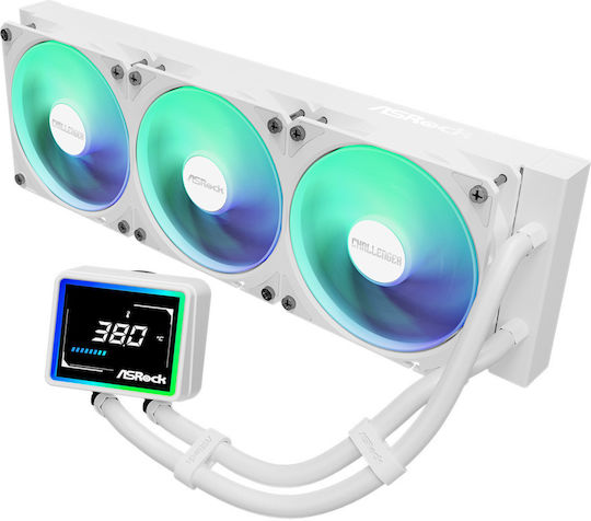 ASRock Challenger 360 Digital Υδρόψυξη AIO CPU με 3 Ανεμιστήρες 120mm και ARGB Φωτισμό Λευκή