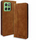 Bodycell Pu Leather Book Case Motorola Edge 60 Pro 5g Brown