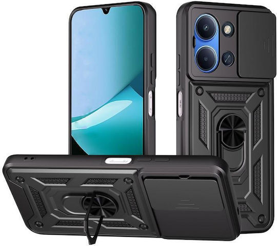 Techsuit Camshield Αντικραδασμική Umschlag Rückseite Kunststoff Schwarz (Redmi 15C 5G)