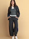 Damen Stoff Hose Gray