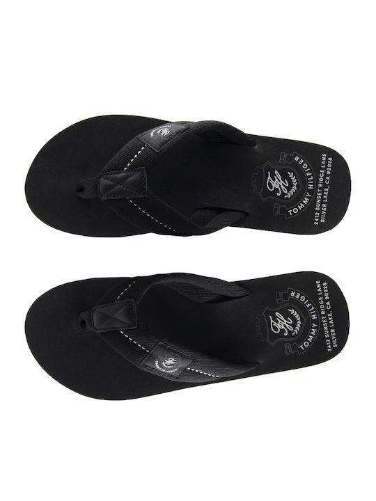 Tommy Hilfiger Patch Flip Flops Μαύρα
