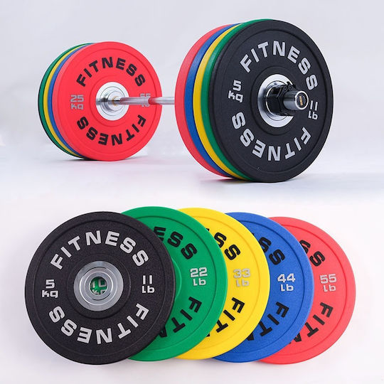 MDS Plate Scheibenset Olympischen Typs Gummierte 1 x 10kg Φ50mm