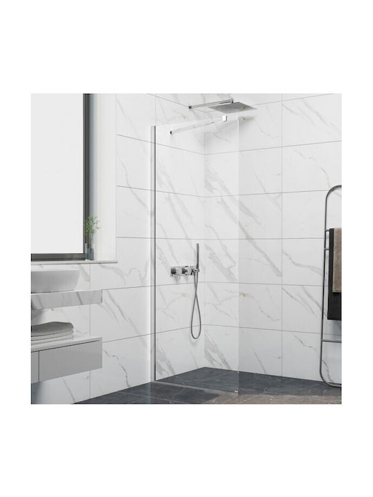 Inter Ceramic Duschwand für Dusche mit Schieben Tür 60x200cm Chrom