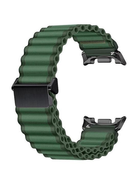 Samsung Tragbare Bänder Watch Ultra 47mm Offizielles Trail Band Textil Grüne Oem